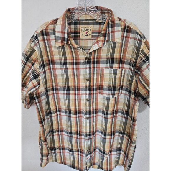 Read Head Button Up Shirt  Short Sleeve Mens Sz Large - Picture 2 of 5